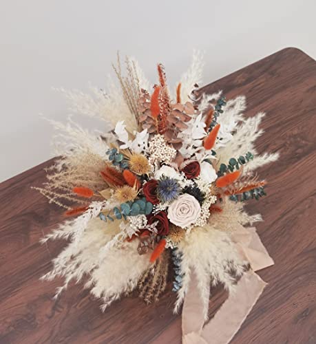 Ramo bohemio grande 3D para boda y damas de honor miniatura 4