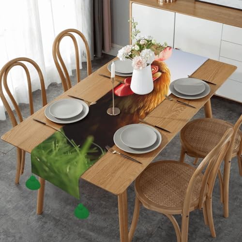 Chemin de table en lin anti-plis pour protéger et décorer la table - 2