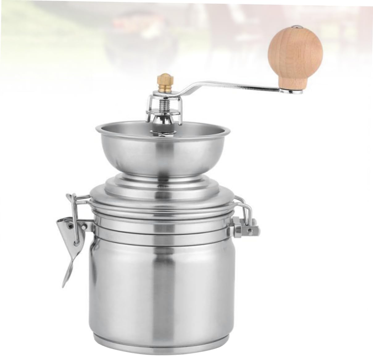 Unomor Manual Bean Burr Coffee Grinder Stainless Mill for Coffee Beans Spices Compact Kitchen Tool for Home Travel