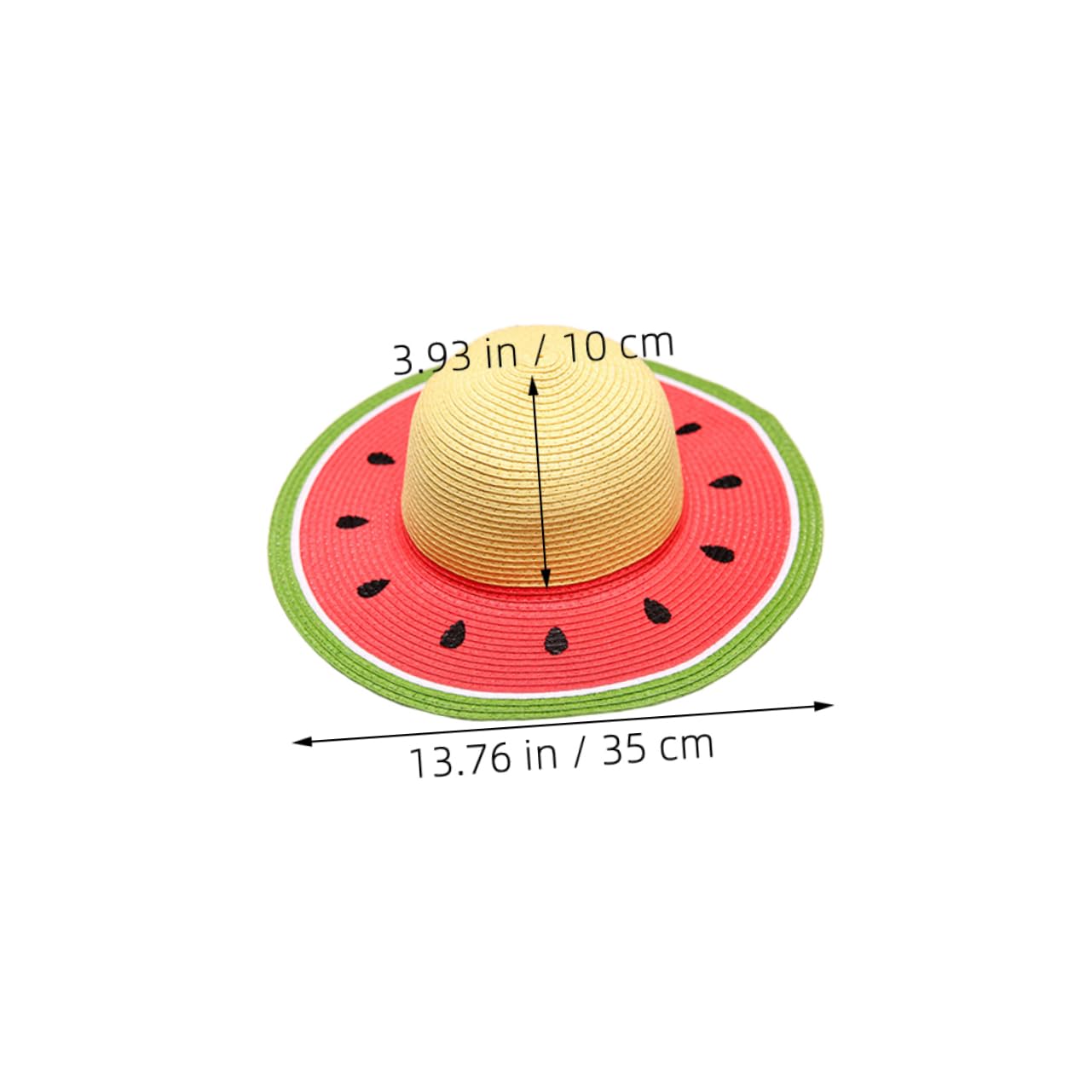 Sombrero de Paja para Niñas Decoracion Verano Patrón Sandía