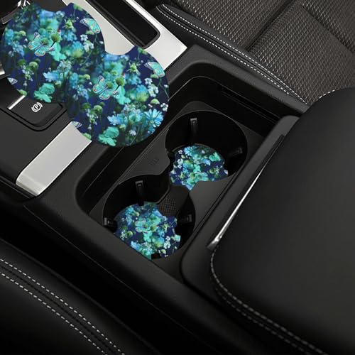 Portavasos para coche neopreno 2 piezas universal negro miniatura 1