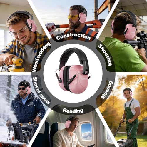 Image of Floriogra Noise Reduction Ear Muffs, NRR 34dB Ear Protection for Adults