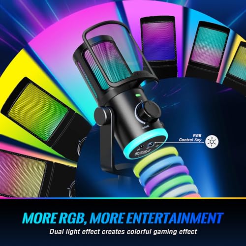 image for FIFINE Gaming PC Microphone, USB Streaming Microphone with Game Chat B