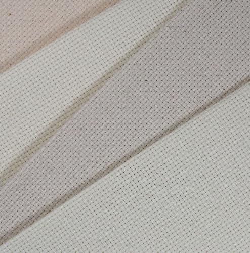 Image of KCS 4 pc of 12 inch x 18 inch(30cmx45cm) 14CT Counted Cotton Aida Cloth Cross Stitch Fabric (Cream+Oatmeal)