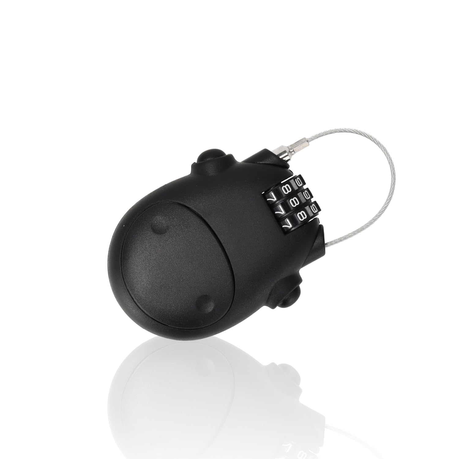 Sicurezza affidabile con 5 lucchetti neri con combinazione di codice | Plastica | 8 cm x 1,7 cm | Cavo da 80 cm | Design leggero e facile da usare per la sicurezza in viaggio