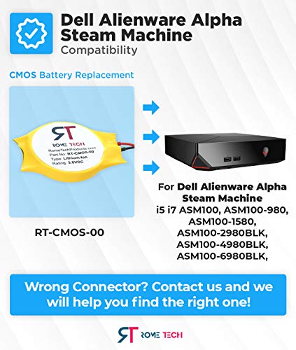 Bios Cmos Rtc Battery For Dell Alienware Alpha R1 - Steam Machine I5 I7 Desktop By Rome Tech - Yellow Light Fix - Cr2032Cl-23-2 #TOP1