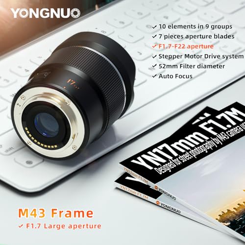 Yongnuo 17MM F1.7 M Lens For M43 Mount, 17Mm F1.7 Standard Prime Auto Focus, Mft Micro Four Thirds For Mirrorless Cameras thumb #1