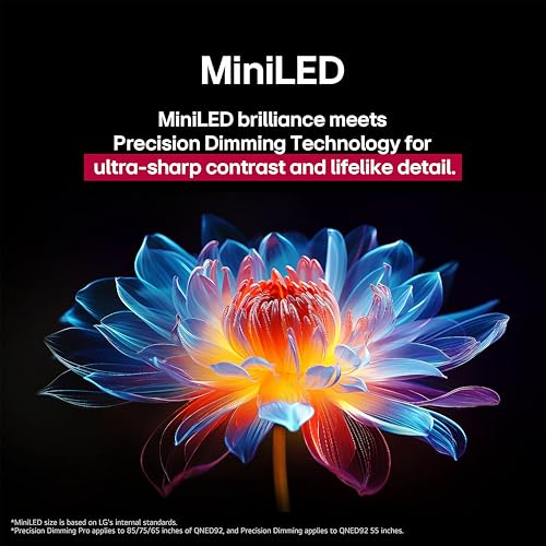 Image of LG 65-Inch Class QNED evo AI QNED92A Series Mini LED 4K Smart TV w /Dolby Atmos, Dolby Vision, HDR10, AI Super Upscaling 4K, Filmmaker Mode, Wow Orchestra, Alexa Built-in (65QNED92AUA, 2025)