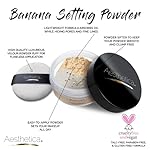 Aesthetica Banana Loose Setting Powder - Flash Friendly Superior Matte Finish Highlighter & Finishing Powder - Includes Velour Puff - Image 2
