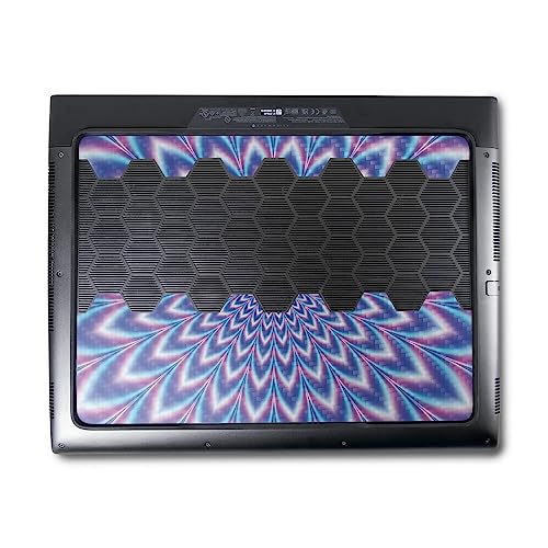 Image of MightySkins Carbon Fiber Skin Compatible with Alienware M18 R1 (2023) Full Wrap Kit - Jitter Illusion | Protective, Durable Textured Carbon Fiber Finish | Easy to Apply | Made in The USA