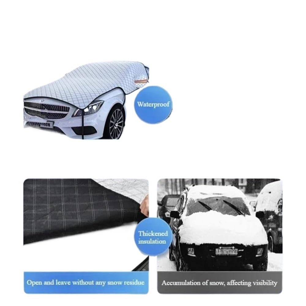 Copertura Invernale per Parabrezza Auto, antineve, Universale, per Esterni, per Auto, Protezione Neve, antigelo, con Cinghia Antivento, Copertura antigelo per Parabrezza Auto.