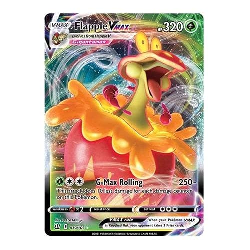 POKÉMON BATTLE STYLES 019/163 FLAPPLE VMAX (FULL ART) Toys & Games
