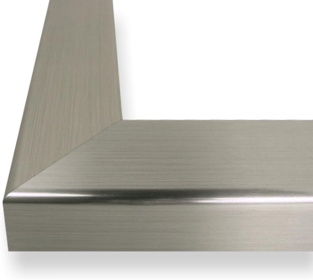 Craig Frames Bauhaus 125 Picture Frame, 11 x 17 Inch, Stainless Silver
