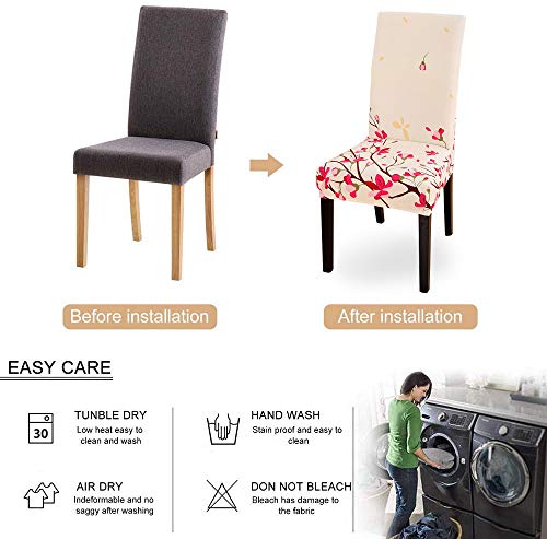 Fundas para sillas de comedor spandex elasticas modernas pack 6 cubiertas protectoras salon 5