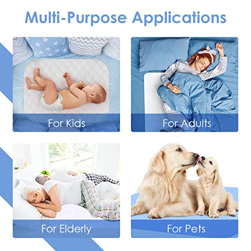 Avalon Care Incontinence Bed Pads (Pack Of 4) Washable Pee Pads For Adults, Kids & Pets - Highly Absorbent Pads, 34X36 Inches Bed Pads Washable Waterproof Pads For Bed, Reusable Bed Pads & Underpads #TOP5