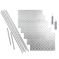 FASADE Panneau de dosseret Terrain, PCV, aluminium brossé F77-29