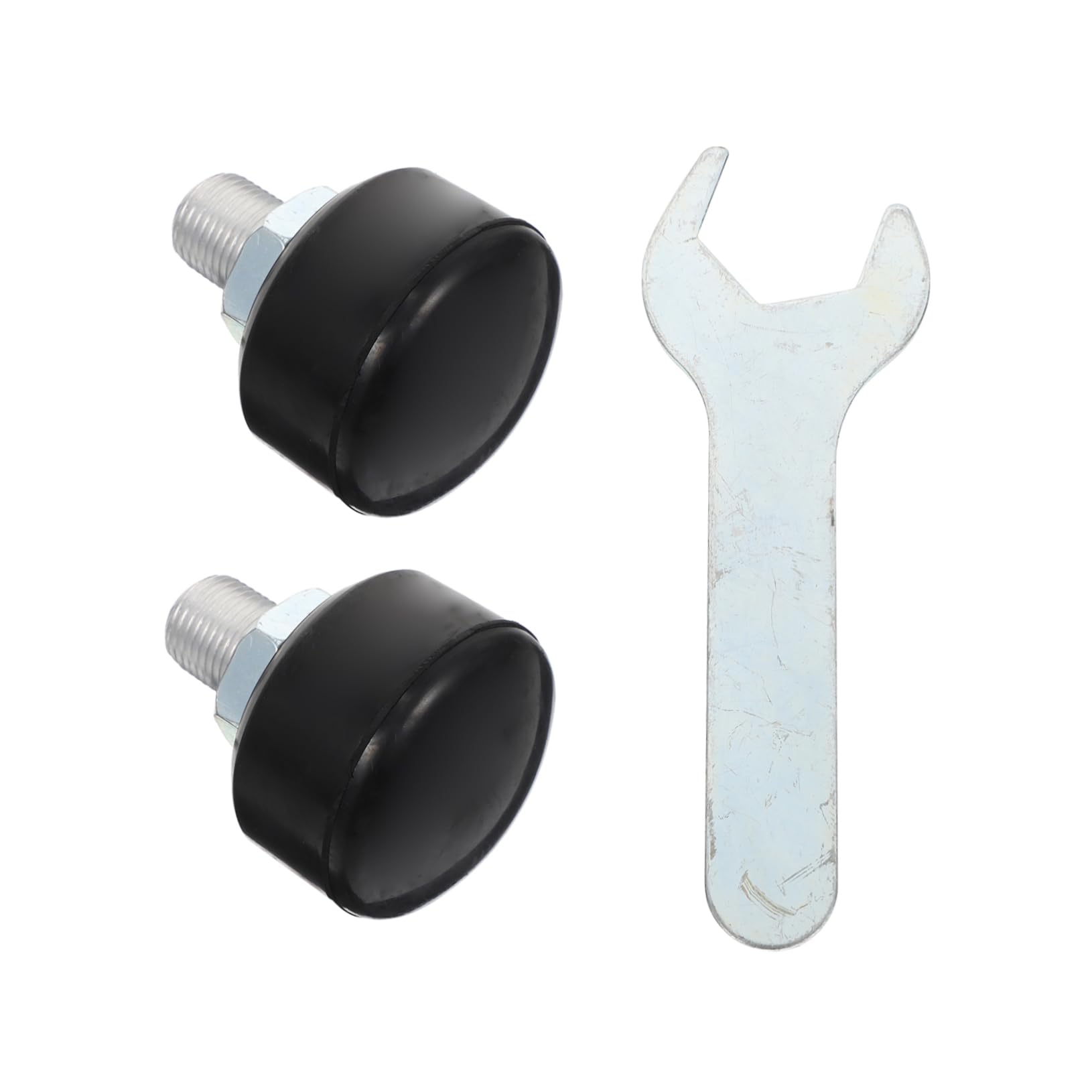 Outanaya 1Set Adjustable Roller Skates Brake High Elastic Double Row Stoppers for Enhanced Safety Easy Installation Durable Non Slip Design Black Wrench