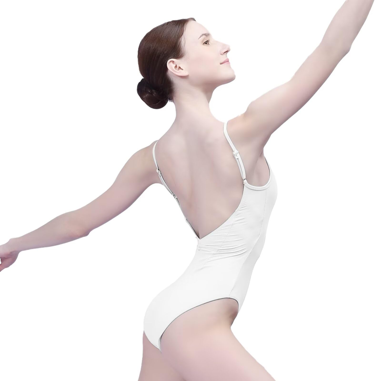 Femme Justaucorps Danse Classique, Sans Manches Body de Danse Ballet Justaucorps