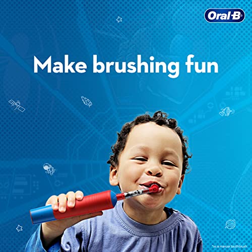 Image of Oral-B Kids Electric Rechargeable Toothbrush, Featuring Spider Man, Extra Soft Bristles (Age 3+ & Vitality 100 Black Criss Cross Electric Rechargeable Toothbrush Powered By Braun, 2 Count
