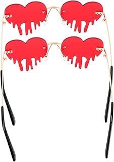 2 Pçs Lágrimas De Amor Óculos De Sol Moda Óculos De Sol Óculos Vintage Óculos Sem Aro Óculos De Sol Sem Aro Para Mulheres Novidade Óculos De Festa Óculos De Sol De Festa Para