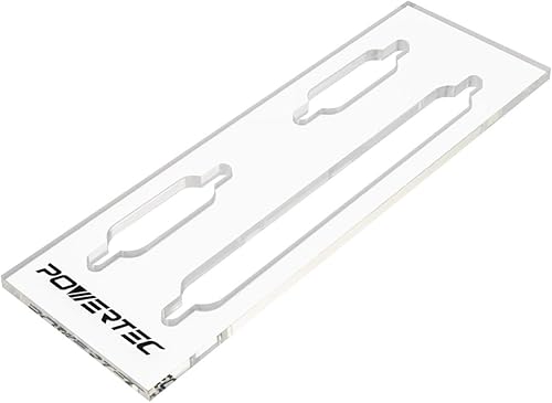 POWERTEC 71120 - Plantilla acrílica transparente de 14 pulgadas de grosor para colgar cuadros y carpintería, 1 paquete