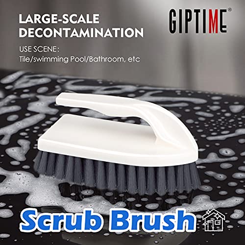 GIPTIME Spülbürste-Felgenbürste,4Stück Reinigungsbürsten Inklusive Scheuerbürste Komfortgriff Küchenreinigung | Biegbare Hand Schrubbbürste,Wand-Fugenbürste,Zuhause Scheuerbürste