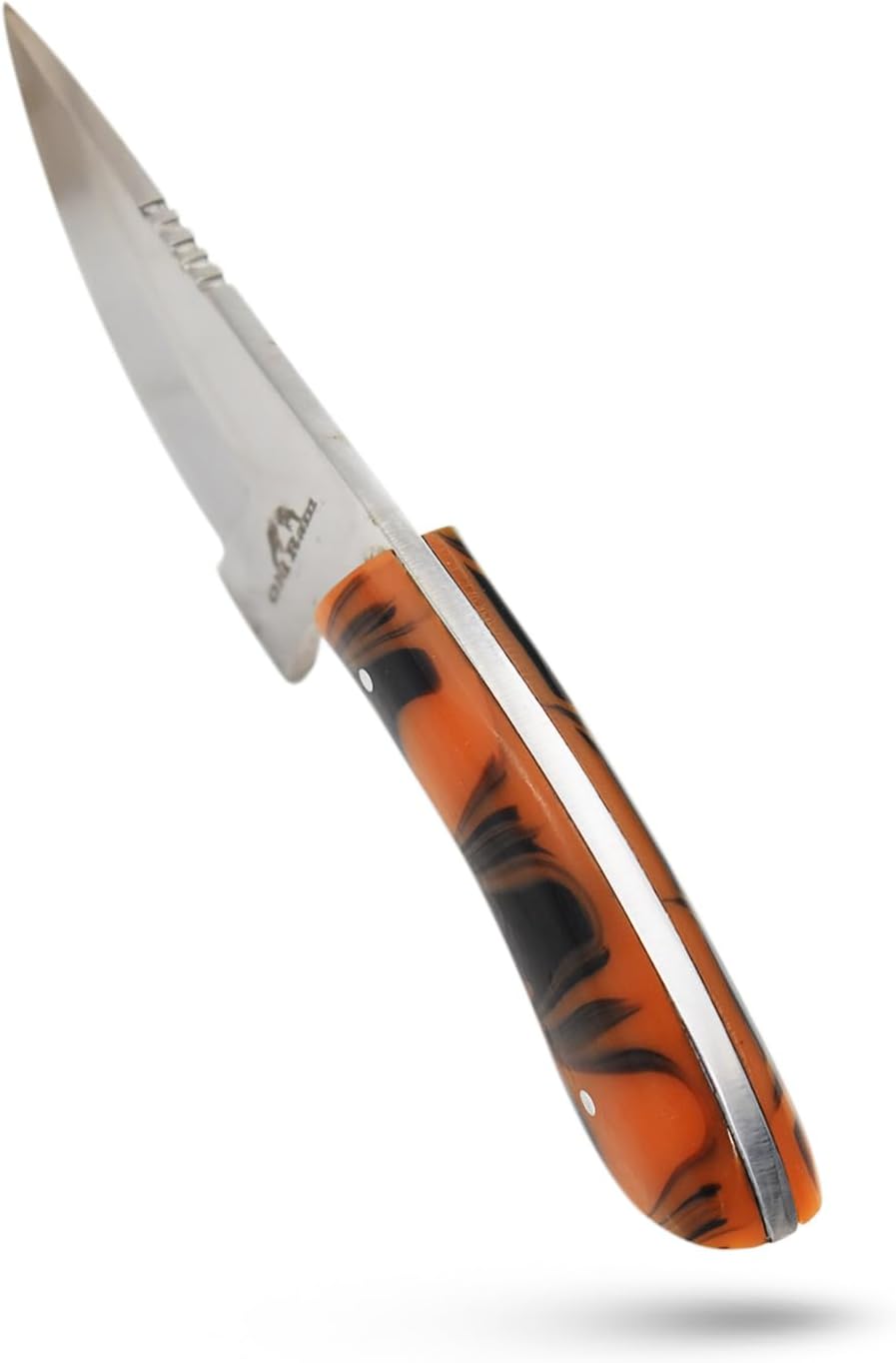 Handmade Collection Fixed Blade Skinner Hunting Knife – 3" Stainless Steel Blade – 3.5" Handle – 6.5" Overall Length – Includes Leather Sheath