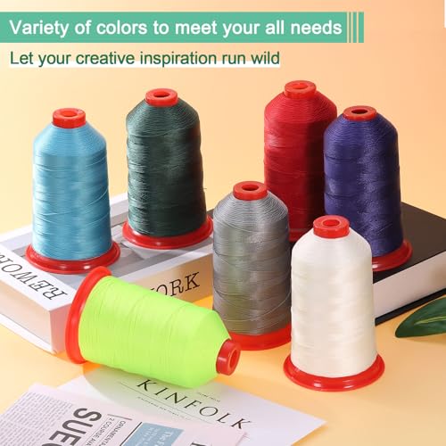 Hilo de nylon uxcelle 700 yardas color marrón oscuro miniatura 5