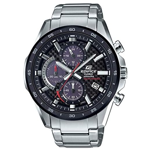 CASIO EDIFICE Reloj Cronógrafo para Hombre de Energía Solar con Correa en Acero Inoxidable EFS-S540DB-1AUEF