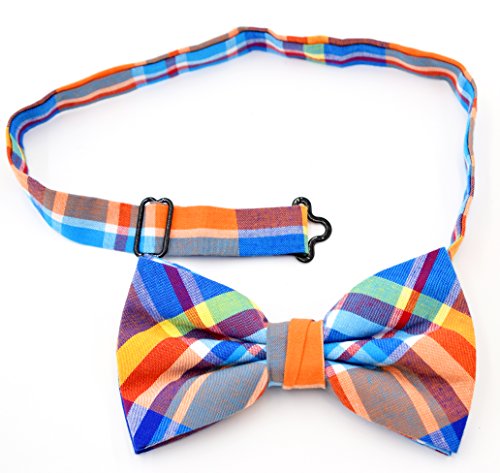 Carahere® Mens 100% Cotton Color Plaid Adjustable Pre-Tied Bow Ties M123 #TOP4