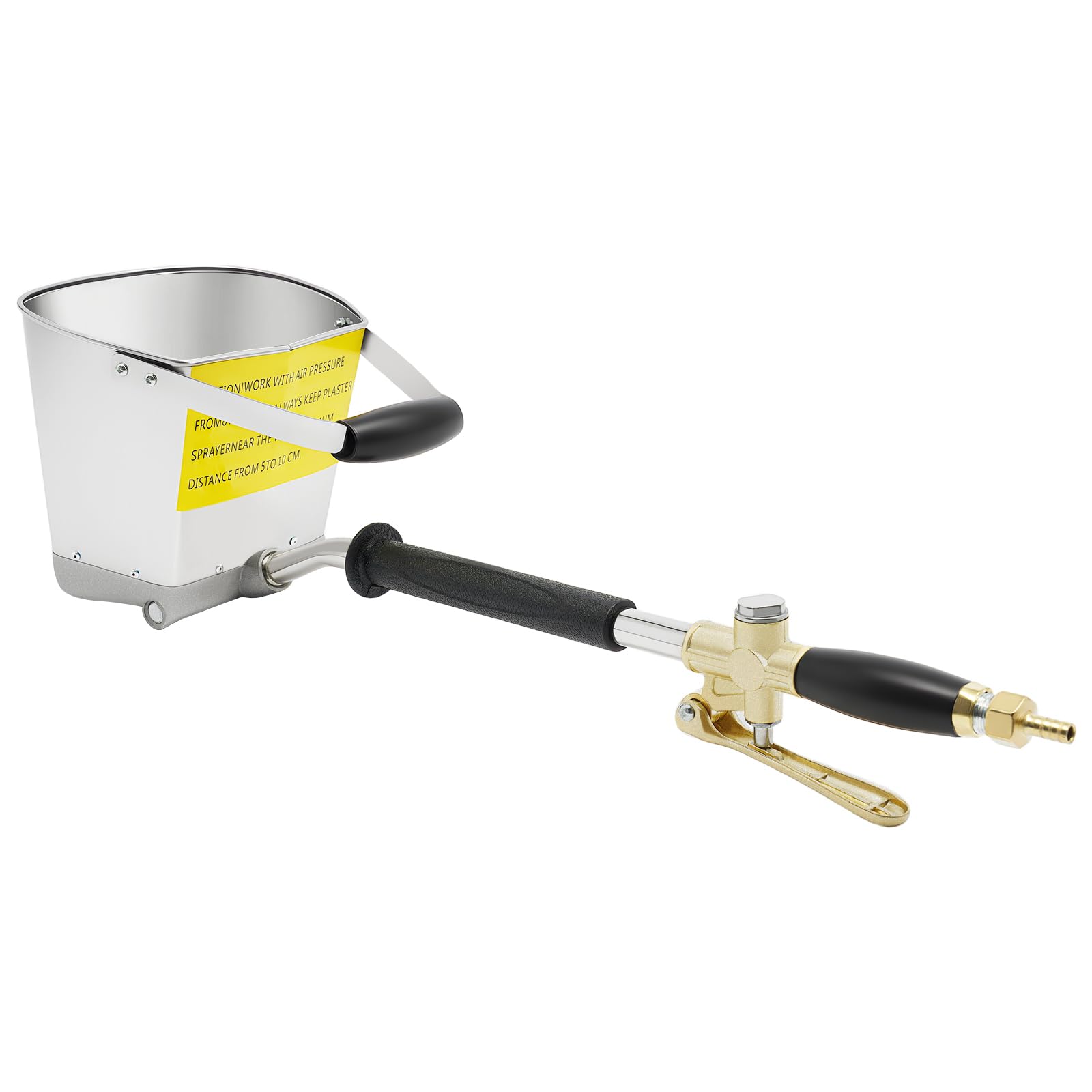 Zementspritzpistole für Wandputz 3.5L großer Trichter 4 Düsen 8 Bar Druck für Beton Mörtel Putz Spritzpistole für Kompressor Luftdruck-Zementpistole