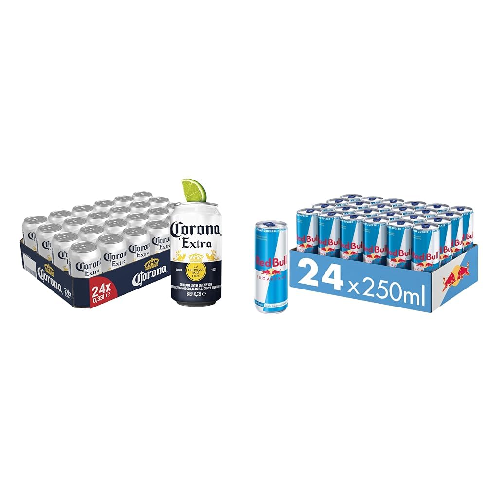 Corona Extra Premium Lager Dosenbier (24 X 0.33 l) und Red Bull Energy Drink Sugarfree (24 x 250 ml)