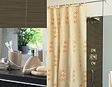 Sanwood by Nicol 8933170 Shell Duschvorhang, Material 100prozent Polyester, 200 x 180 cm, beige mit Seesternen