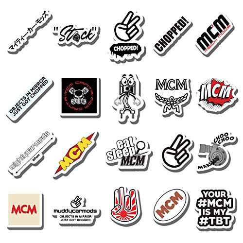 20 PCS Stickers Pack Mighty Aesthetic Car Vinyl Mods Colorful Waterproof for Water Bottle Laptop Bumper Car Bike Luggage Guitar Skateboard