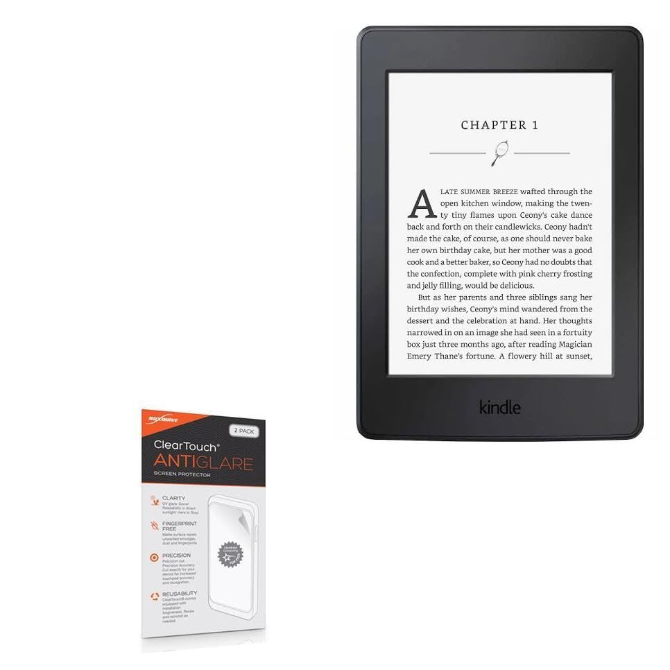 BoxWave Screen Protector Compatible with Kindle Paperwhite (1st Gen 2012) - ClearTouch Anti-Glare (2-Pack), Anti-Fingerprint Matte Film Skin