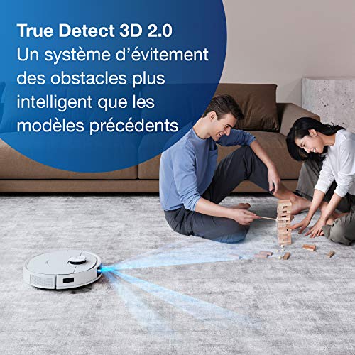 ECOVACS DEEBOT T9 Robot aspirateur Laveur avec Fonction de Nettoyage, 3000 PA, détection d’Obstacles 3D, Robot aspirateur avec Batterie 175 Min, Alexa, Blanc - Image 3