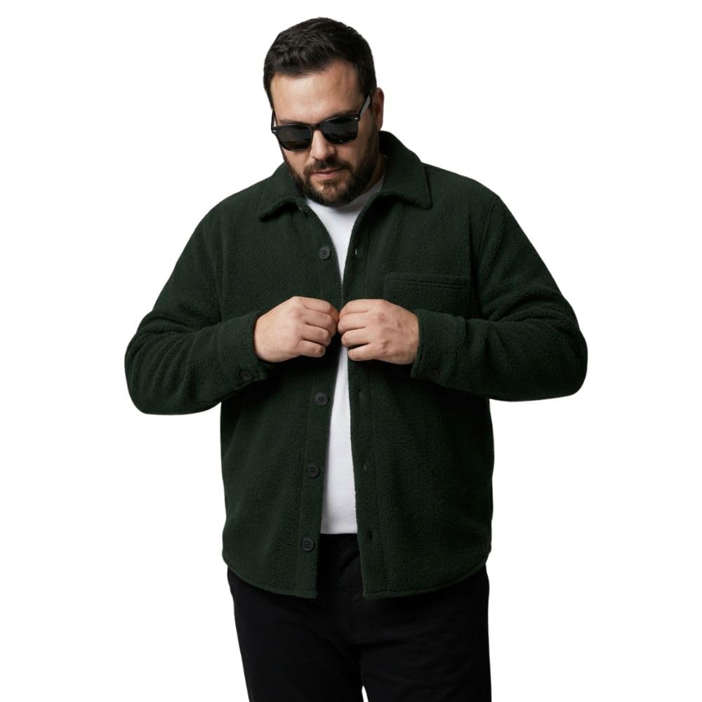 unstd Men Plus Size Shacket for Men | Cotton Fleece Winter Jacket | Sizes 3XL–9XL-picture-34
