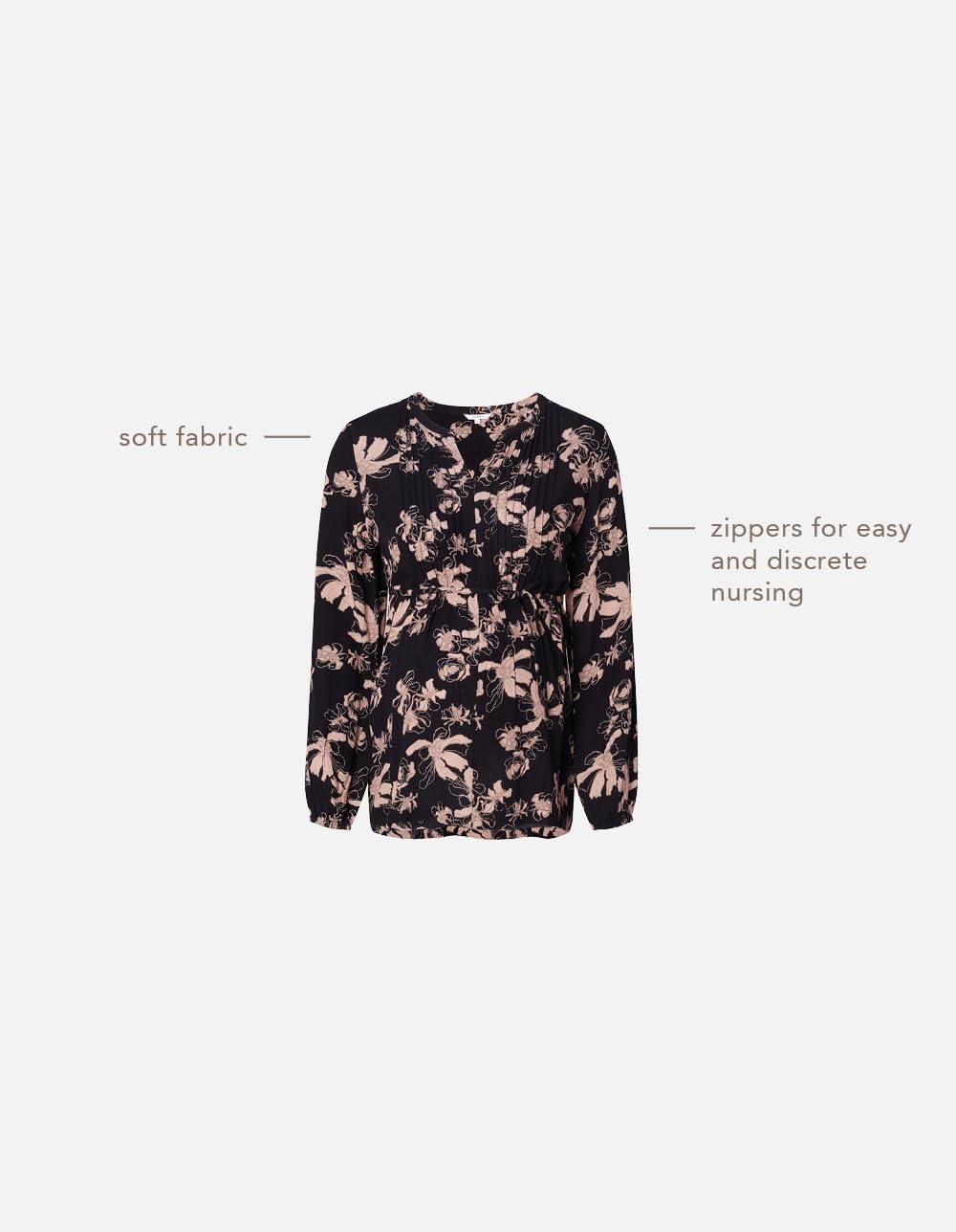 Noppies Damen Blouse Guilin Nursing Long Sleeve All Over Print Bluse
