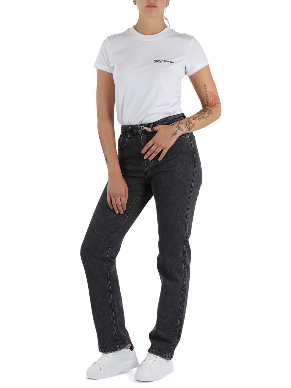 Karl Lagerfeld Jeans Damen High Rise Straight Denim