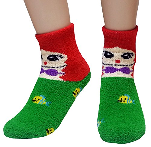 JJMax Girls' Fuzzy Soft Microfiber Superhero and Princess Warm Socks3