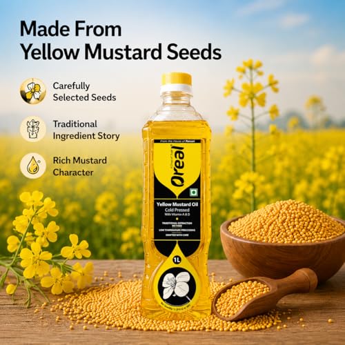 Image of Oreal Yellow Mustard Oil, 1 Litre