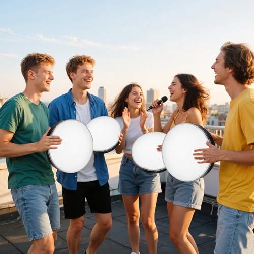 4 Pack Hand Drum Set, 6-12 Inch Wood Frame Percussion Instruments with Sticks for Beginners, Home Party Supplies - Thumbnail 7