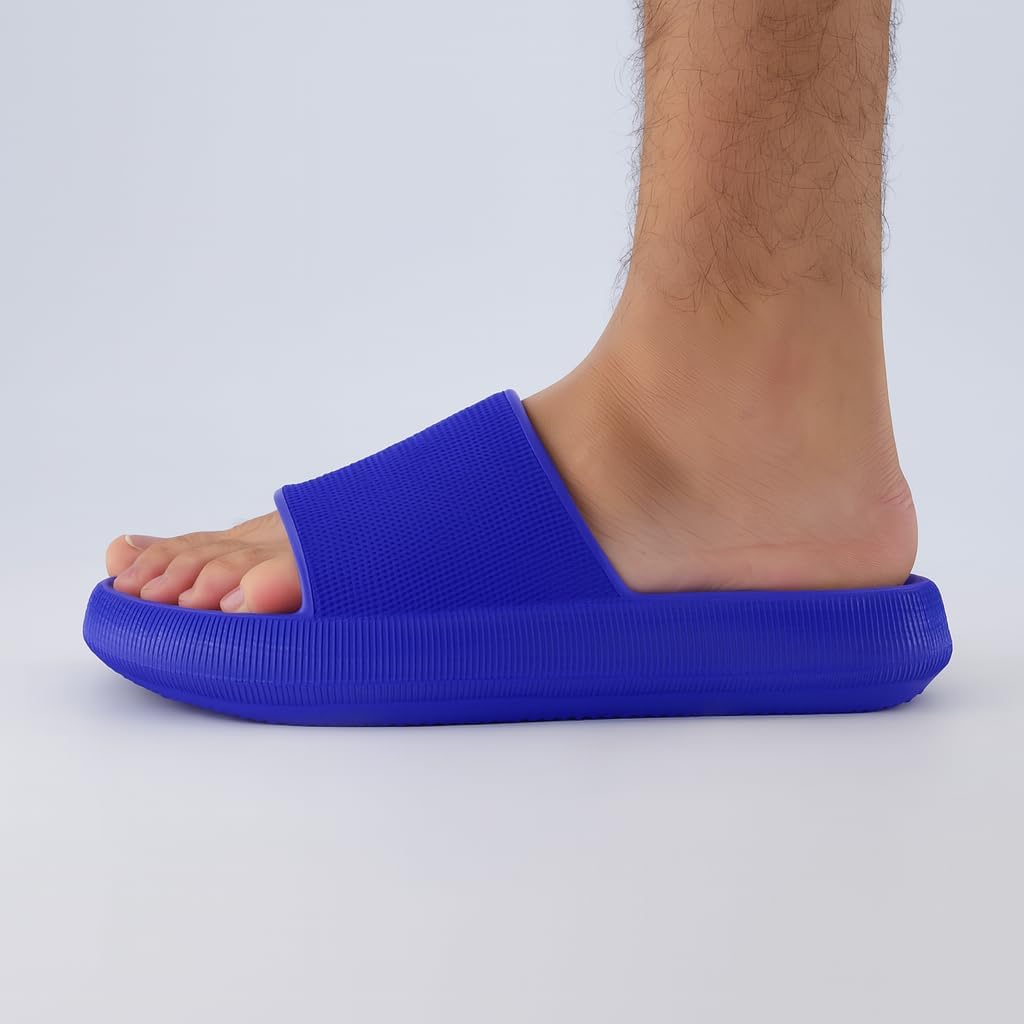 CUSHIONAIRE Feather EVA Mens Sandals – Slip On Recovery Slides, Lightweight Water Shoes for Men - Image 6