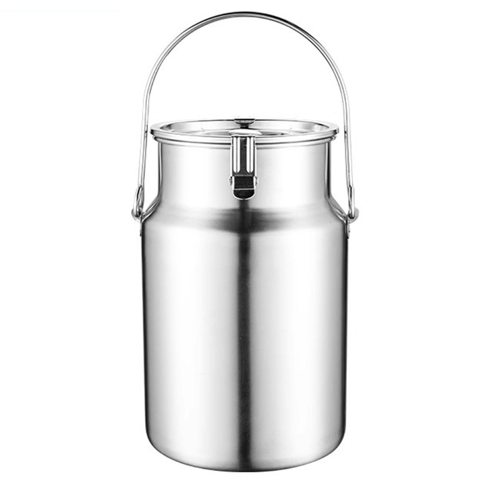 AYCDL 304 Stainless Steel Milk Can, Stainless Steel Water Dispenser Jug Milk Dispenser for Fridge Gallon, Metal Beverage Drink Pail Bucket for Milk Oil,3L