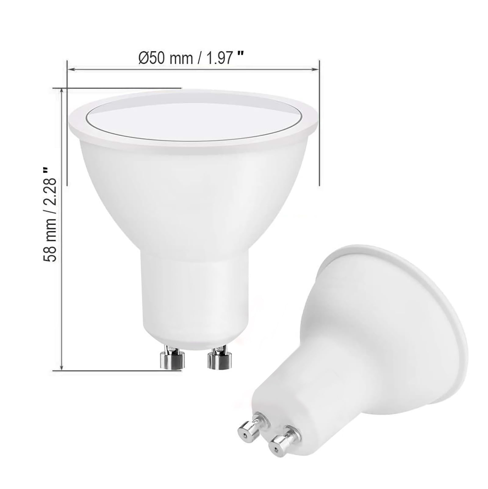 5W GU10 LED Bulbs Cool White, High 400lm Brightness, 50W Halogen Spotlight Equivalent, Wide 120° Beam Angle - Image 4