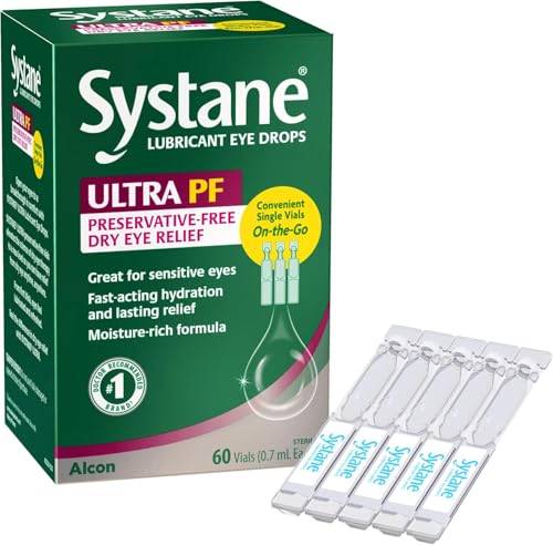 Systane Ultra Lubricant Eye Drops, 60 Count (Pack of 1), (Packaging may vary)