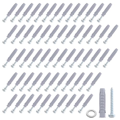 Tornillos hexagonales M8x60mm con tacos de expansión y arandelas para pared de ladrillo, 180 uds