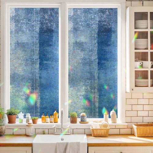 Película para ventana con diseño arcoíris y arte abstracto gris miniatura 2