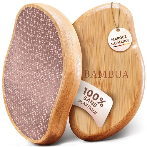 BAMBUA Rapeuse Pieds - (Effet Anti-Callosités 100%) Rape Pied Pour Des Pieds Beaux - Rape Pieds Professionnel Avec Verre Nano Efficace - Lime Pieds Pédicure...