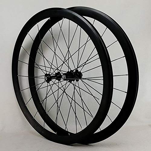 JKLapinロードバイク700C 40MMリムホイールセットシール付きベアリング超軽量12スピードC / Vブレーキフラットスポーク自転車ホイール